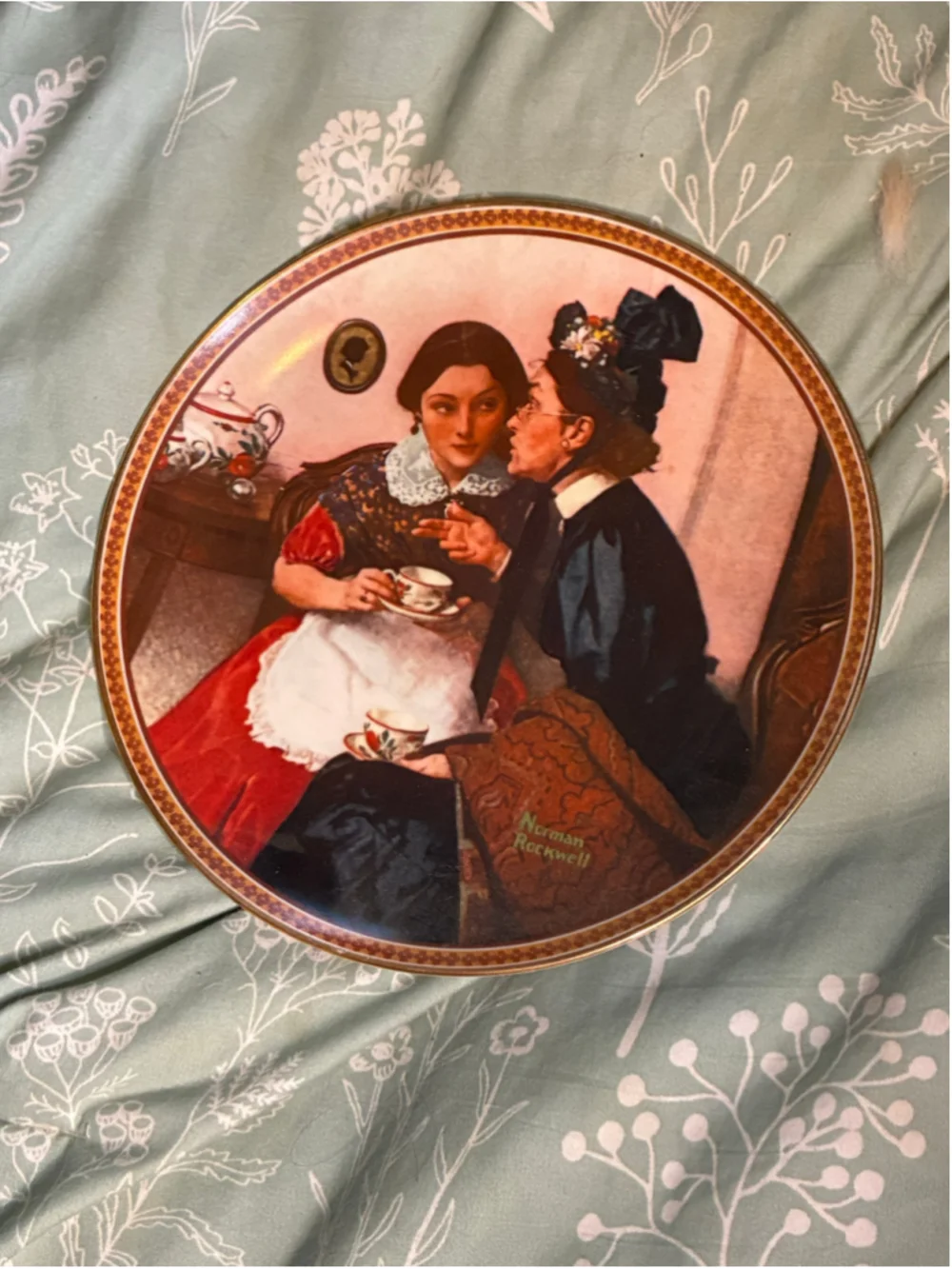 Norman Rockwell Decorative Collector Plate One Size Red Blue